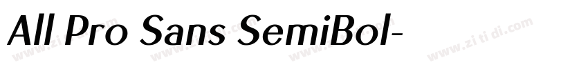 All Pro Sans SemiBol字体转换